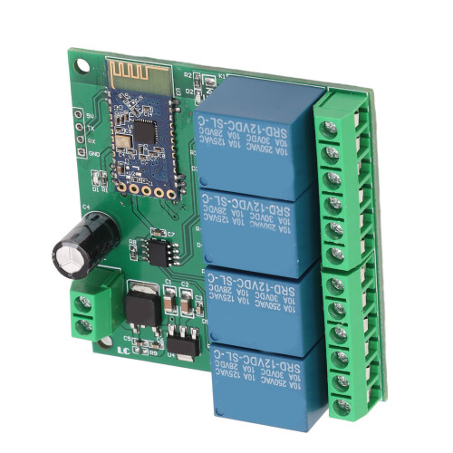 Módulo de relé Bluetooth de 4 canales DC12V 30 m PCB 2