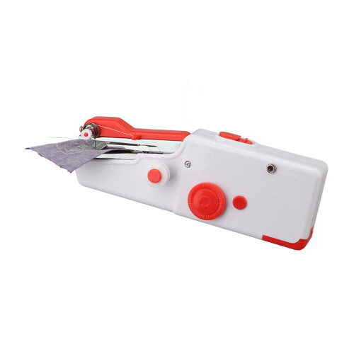 Rote Mini-Handnähmaschine 4 x AA-Batterien 2