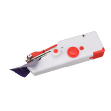 Rote Mini-Handnähmaschine 4 x AA-Batterien