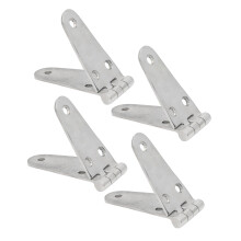 Bisagras de puerta de acero inoxidable para barco y RV, 4 piezas, grado marino 316, 6 orificios, herrajes