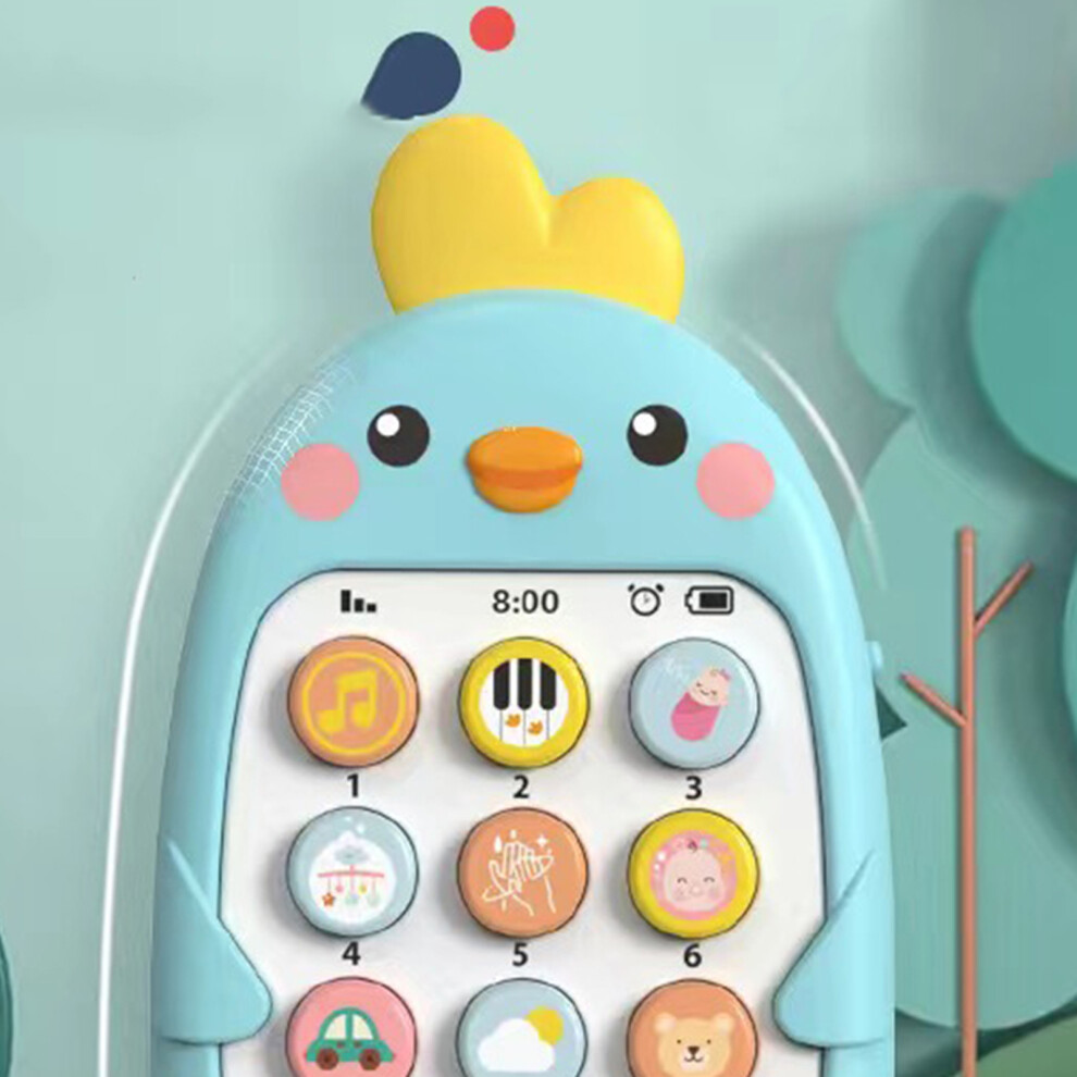 Blue Baby Phone Toys Early Educational Simulation Music Telephone Toy For 1 To 3 Years Old Toddlers
