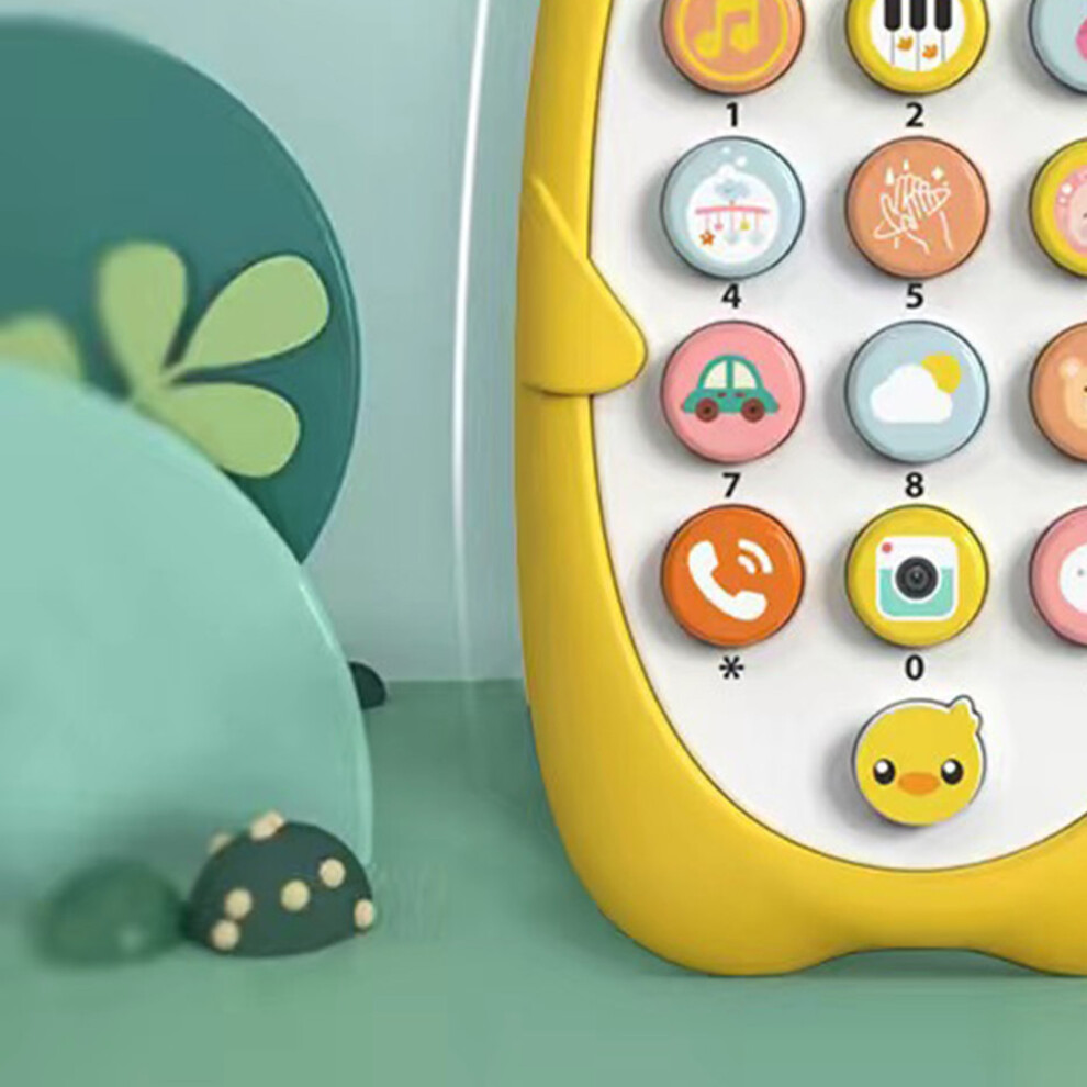 Yellow Baby Phone Toys Early Educational Simulation Music Telephone Toy For 1 To 3 Years Old Toddlers