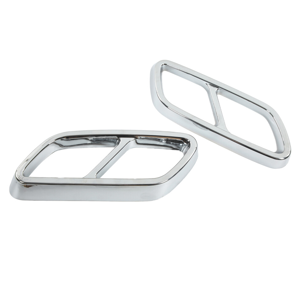 Pair Rear Exhaust Muffler Tail Pipe Cover Trim Replacement For MercedesâBenz CâClass W206 2021 Up Electrosilvering 4911321000067