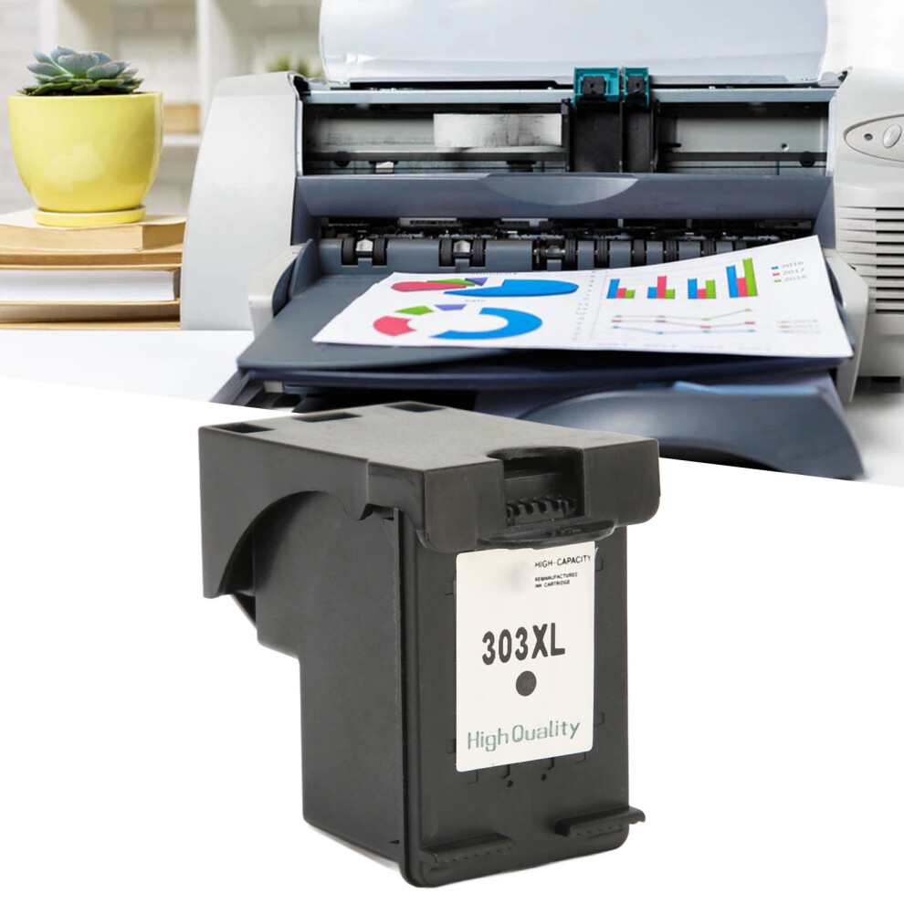 Print Cartridge For Hp For Photo 7858 7855 7155 6255 6252 7120 6232 7158 7164 5542 Printers Abs Ink Cartridge Replacement H 303XLbk Black 3141321003367