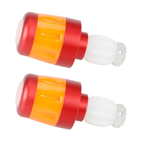 2 luces LED para manillar 80mAh 68x30x30mm Negro/Blanco 1