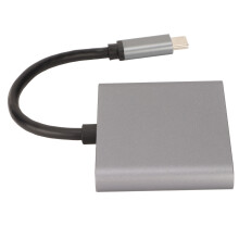Adaptador USB-C de múltiples puertos con doble HDMI 4K a 60 Hz compatible con MacBook/iPad Pro