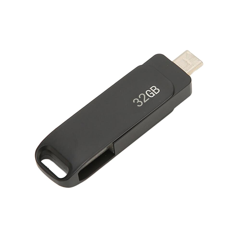 Phone Memory Stick Usb 3.0 Type C 2 In 1 Metal Rotatable Portable Flash Drive For Tablets Pictures Storage 32Gb Black 6941321003476