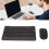 Wireless Keyboard Mouse 2.4G Bluetooth Dual Mode Rechargeable Portable External Silent 10in Black Keyboard Mouse Combo 16
