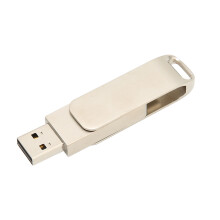 Telefon-Speicherstick Drehbar USB-C 64 GB Silber