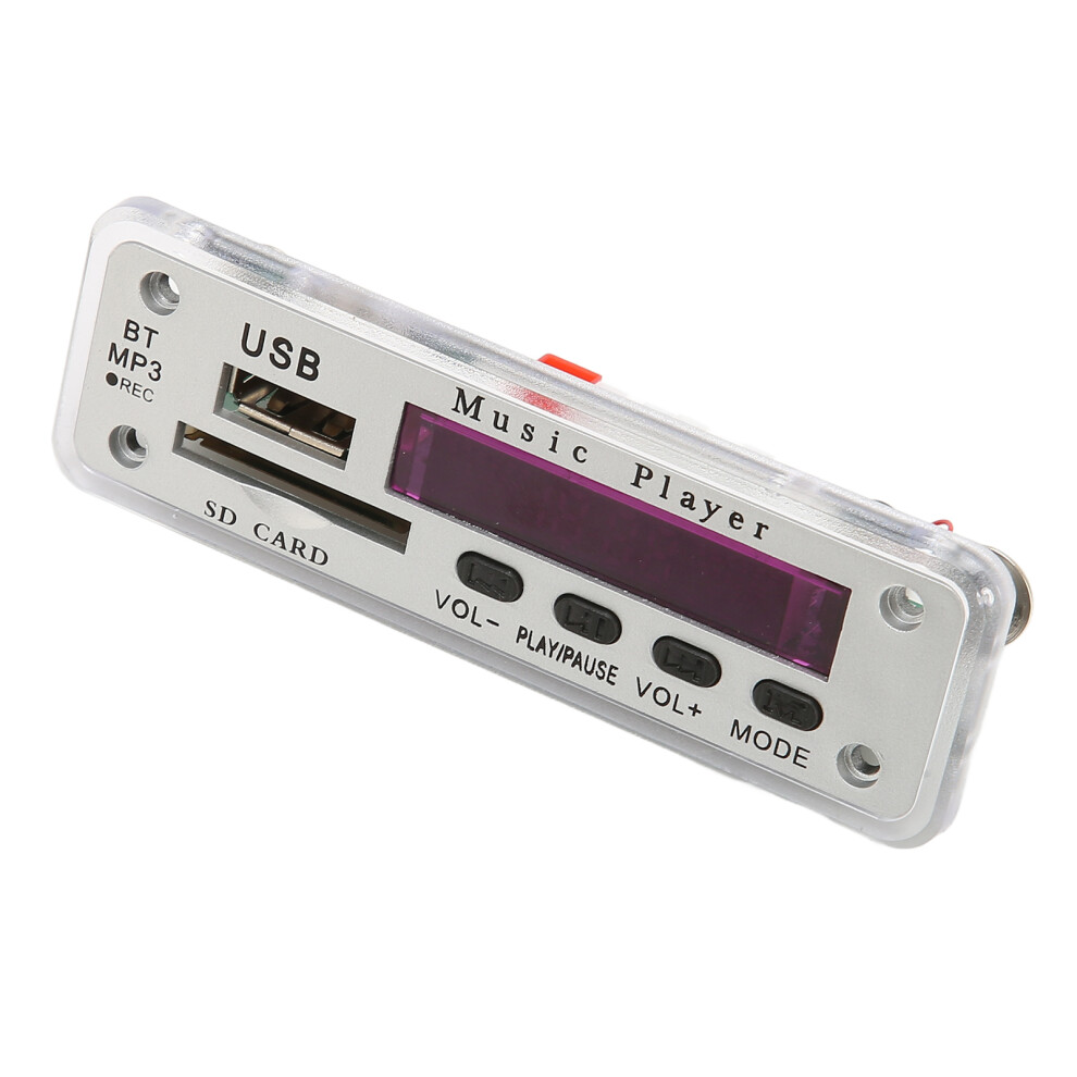 Dc12v Bluetooth 5.0 Decoding Board Support Sd Card Usb Fm Aux Bluetooth Recording Call Back Mp3 Decoding Board Module Silver 8441321003585