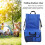 Silla de estadio plegable 600D Azul Oxford 41x41cm 11