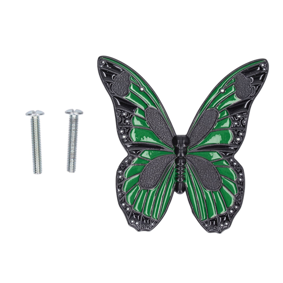 Zinc Alloy Art Butterfly Handle Modern Minimalist Drawer Cabinet Door Knob Furniture Hardware Wardrobe Door Handle Green 9441321007582