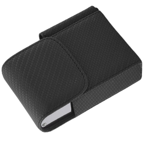 Gewebtes PU Zigarettenetui 20 Stück 8,5x11x3,5 cm Schwarz 2