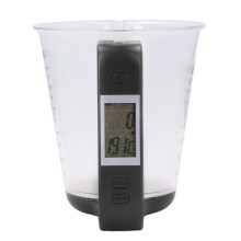 Schwarzer 1 kg digitaler Messbecher, 12x14x7.5cm LCD