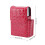 PU-Leder Zigarettenbox 20 Zigaretten Rosenrot 12