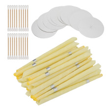 20 piezas Vela para cerumen Algodón+Cera de abejas Limpieza profunda