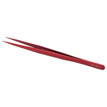 Pinza de precisión de aleación de aluminio de punta fina roja