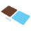 Schädel-Silikonform 2 Stück Braun/Blau 16,8  15,9 cm 1