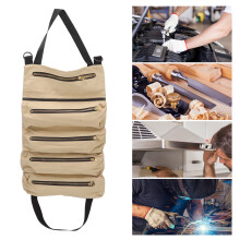 Bolsa de herramientas para el asiento trasero del coche de lona caqui 48x29 cm 265 g