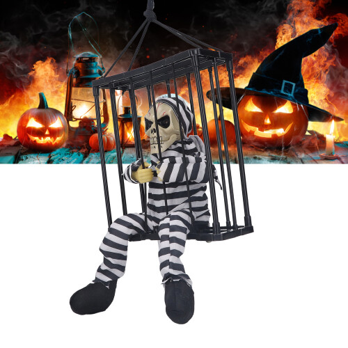Halloween-Schädelkäfig-Gefangener, 3x AA-Batterien