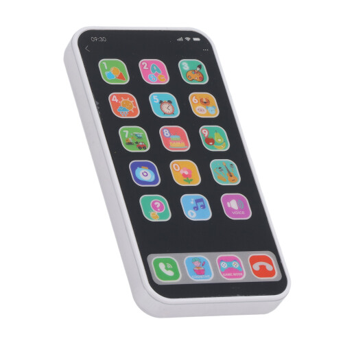 Kids Simulation Cell Phone Toy Music Light Function Educational Gifts for Over 3 Years Old White 2