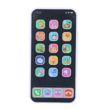 Kids Simulation Cell Phone Toy Music Light Function Educational Gifts for Over 3 Years Old White