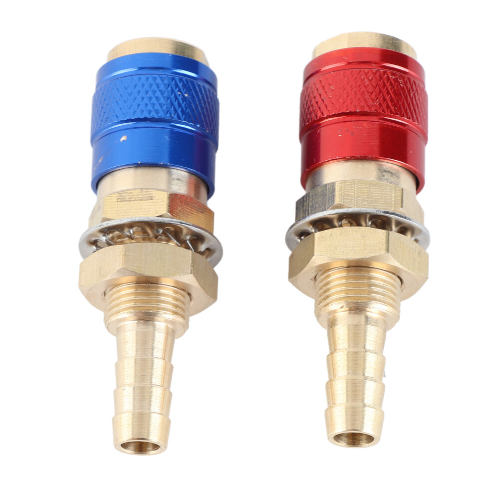 Water Cooled Gas Adapter Portable Brass Quick Connector With Plug For Pta Db Mig Tig Welding Torch M8(8Mm) 4941321009456