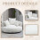 (Beige) High-Back Bean Bag Lounger Sofa with 3 Pillows 7