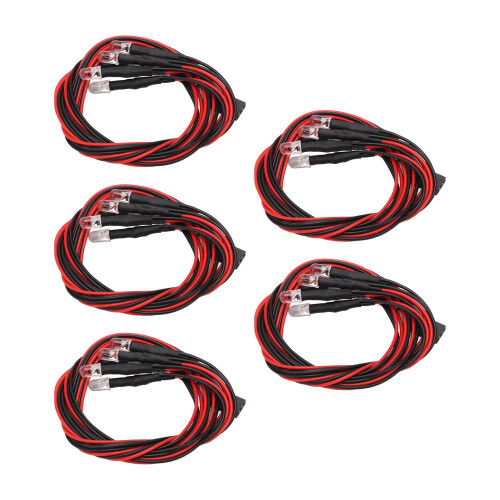 4 LED RC-Car Lichtset 5mm Weiß/Rot Silikon 1