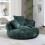 (Emerald) High-Back Bean Bag Lounger Sofa with 3 Pillows 4