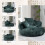 (Emerald) High-Back Bean Bag Lounger Sofa with 3 Pillows 6