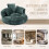 (Emerald) High-Back Bean Bag Lounger Sofa with 3 Pillows 7