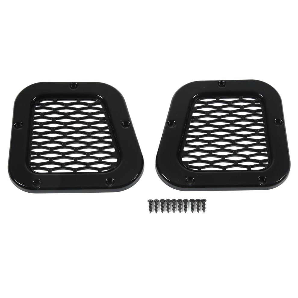 Front Side Air Intake Vent Grille Cover Decoration Glossy Replacement For Land Rover Defender 2004Â2019 Black 3561321012969