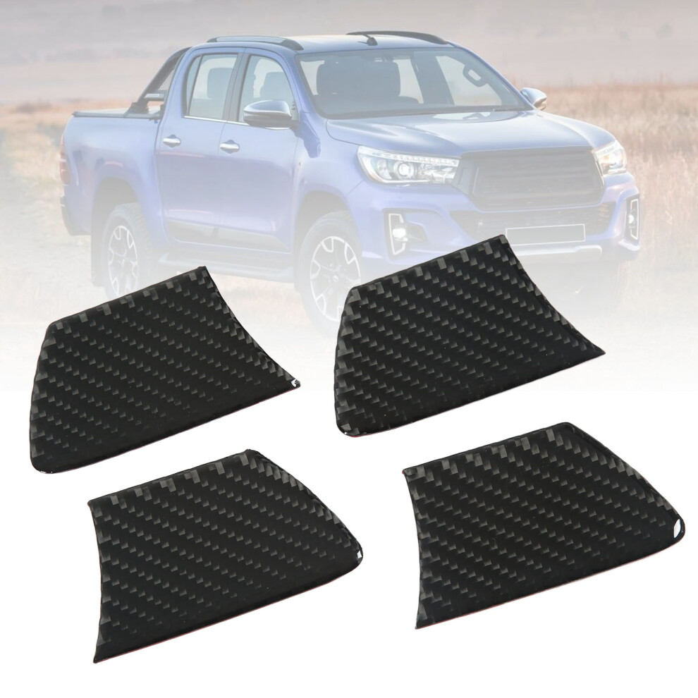 4Pcs Interior Door Bowl Cover Real Carbon Fiber Stylish Replacement For Hilux 2015Â2021 8401321012949