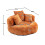 (Orange) High-Back Bean Bag Lounger Sofa with 3 Pillows 3
