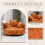 (Orange) High-Back Bean Bag Lounger Sofa with 3 Pillows 6