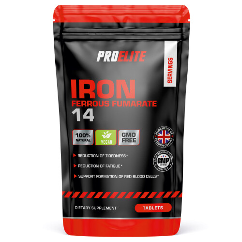 (365 Tablets) Iron 14mg Vegan Tablets One-a-Day, Immune System