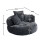 (Black) High-Back Bean Bag Lounger Sofa with 3 Pillows 3