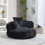 (Black) High-Back Bean Bag Lounger Sofa with 3 Pillows 4