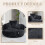(Black) High-Back Bean Bag Lounger Sofa with 3 Pillows 8