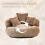 (Coffee) High-Back Bean Bag Lounger Sofa with 3 Pillows 6