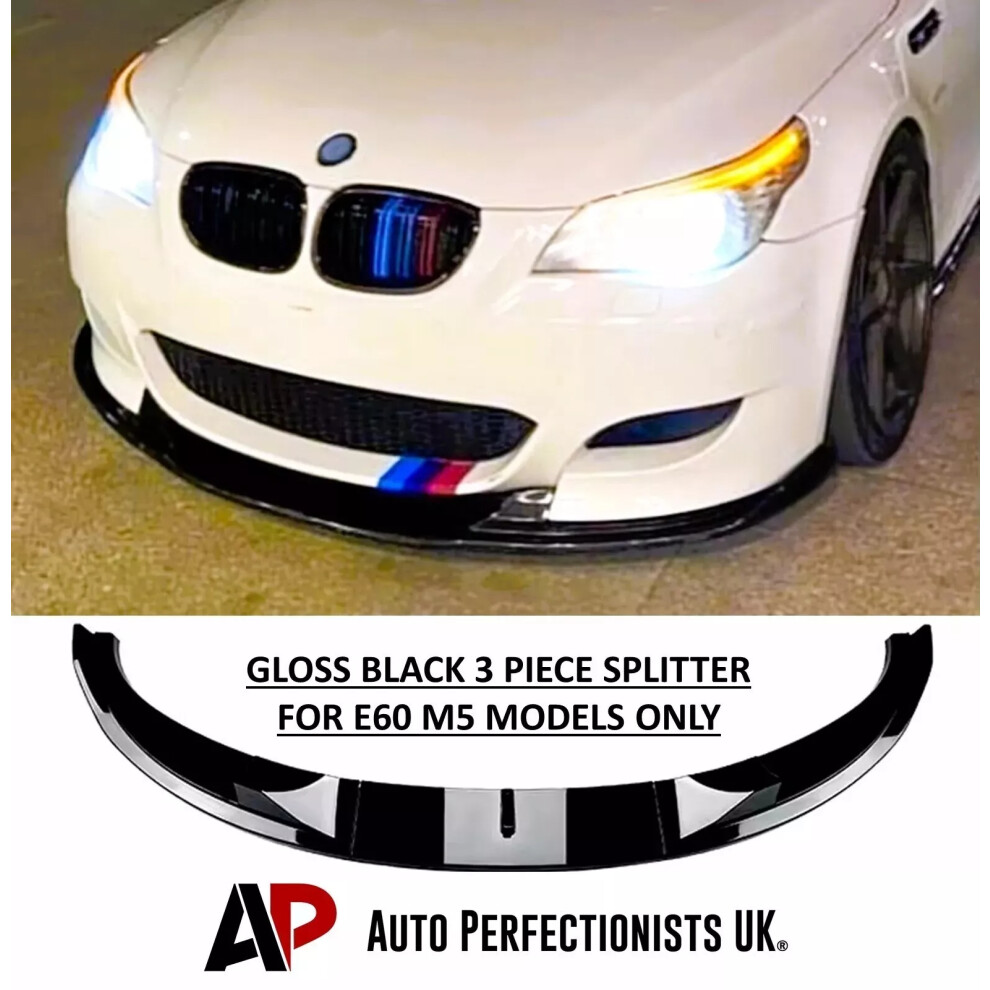 For Bmw M5 E60 Front Splitter Spoiler Lip Wing Body Kit 2005-2010 5061072667220