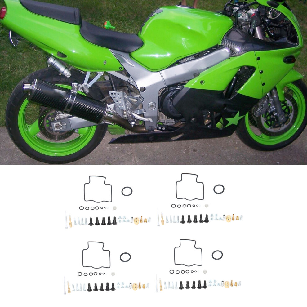 124Pcs Motorcycle Carburetor Repair Kit With Main Jet Gaskets Replacement For Ninja Zx9r 1998Â1999 5041321016757