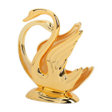 Goldene Schwan-Kappe: Servietten Modell Schwan 10.7x10x3.7 cm