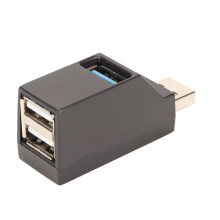 Mini hub USB de 3 puertos, USB 2.0/3.0, PVC