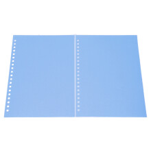 Protectores de hojas A5 Paquete de 50 Cubiertas de plástico PP para carpetas con 20 agujeros azul para archivos