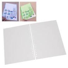 50 piezas de protectores de hojas A5 mate con 20 agujeros PP blanco