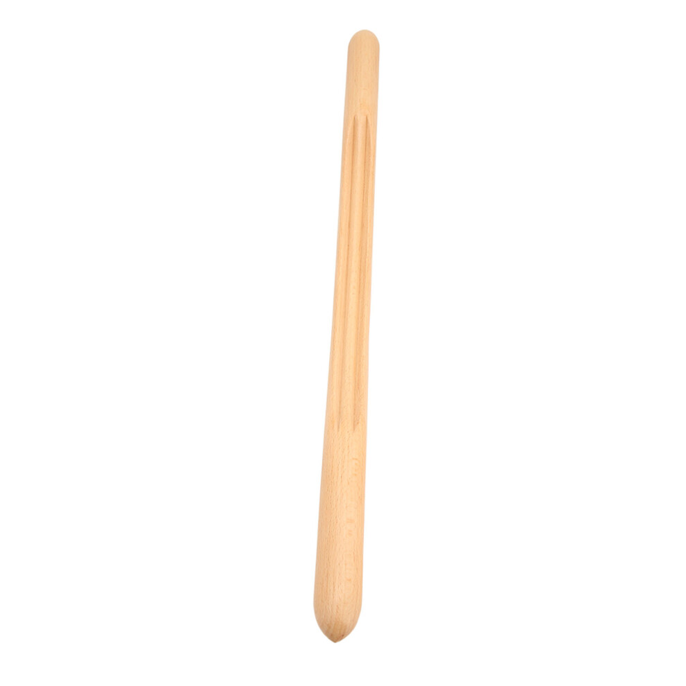 Wooden Scraping Stick 3 Slots Ergonomic Pain Relief Effort Saving Massage Stick Roller with Wave Handle for Back Abdomen