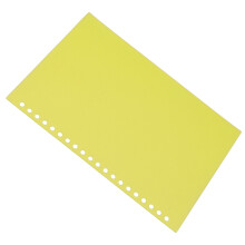 Protectores de hojas A5 con 20 agujeros, paquete de 50, cubiertas de plástico PP para encuadernación, mate, amarillo