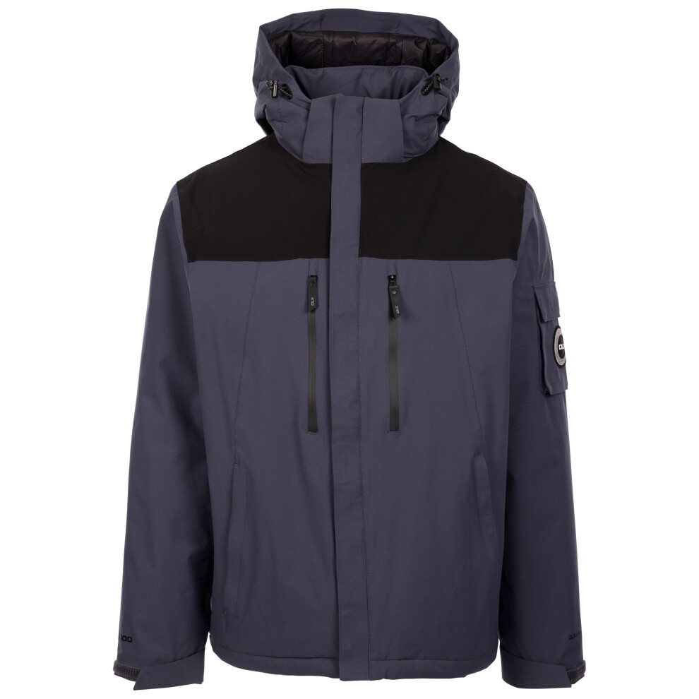 (M, Flint) DLX Mens Padded Jacket Waterproof Jenkins-image-OPC-PFFMVHK-NEW